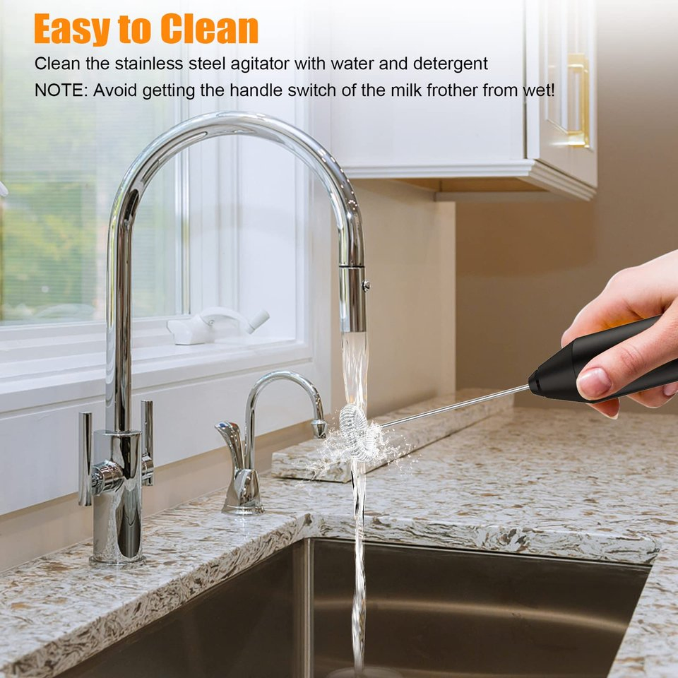 Wholesale Electrical Milk Frother Handheld Automatic Stainless Steel Eco-Friendly Custom Logo