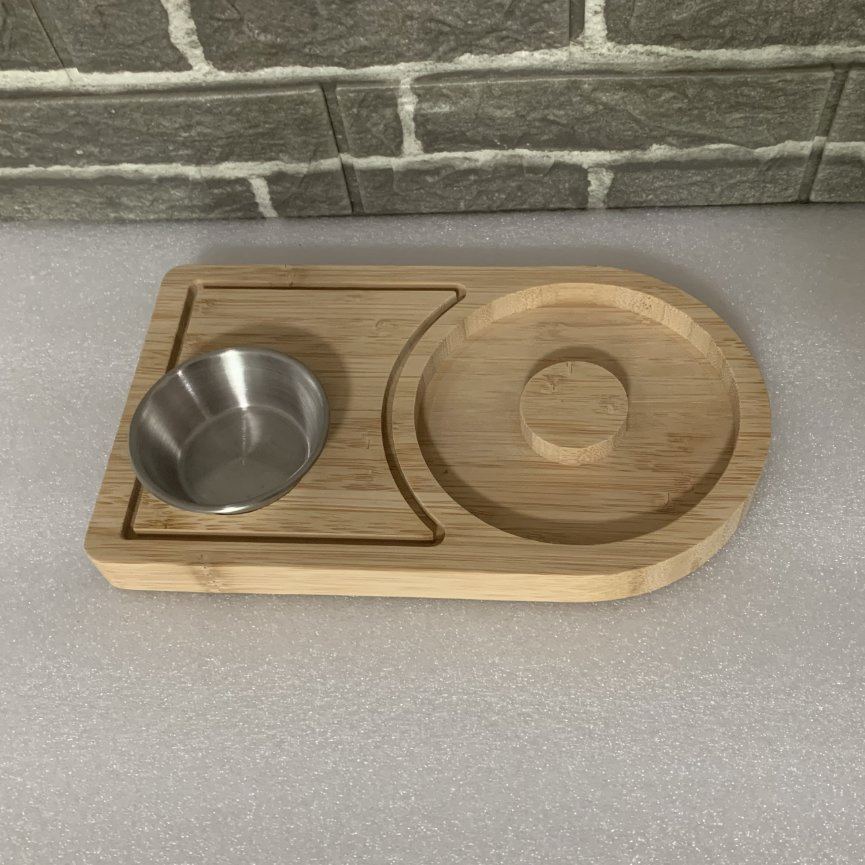 Bamboo Cocktail Cup Salt Snacks Dish Holder