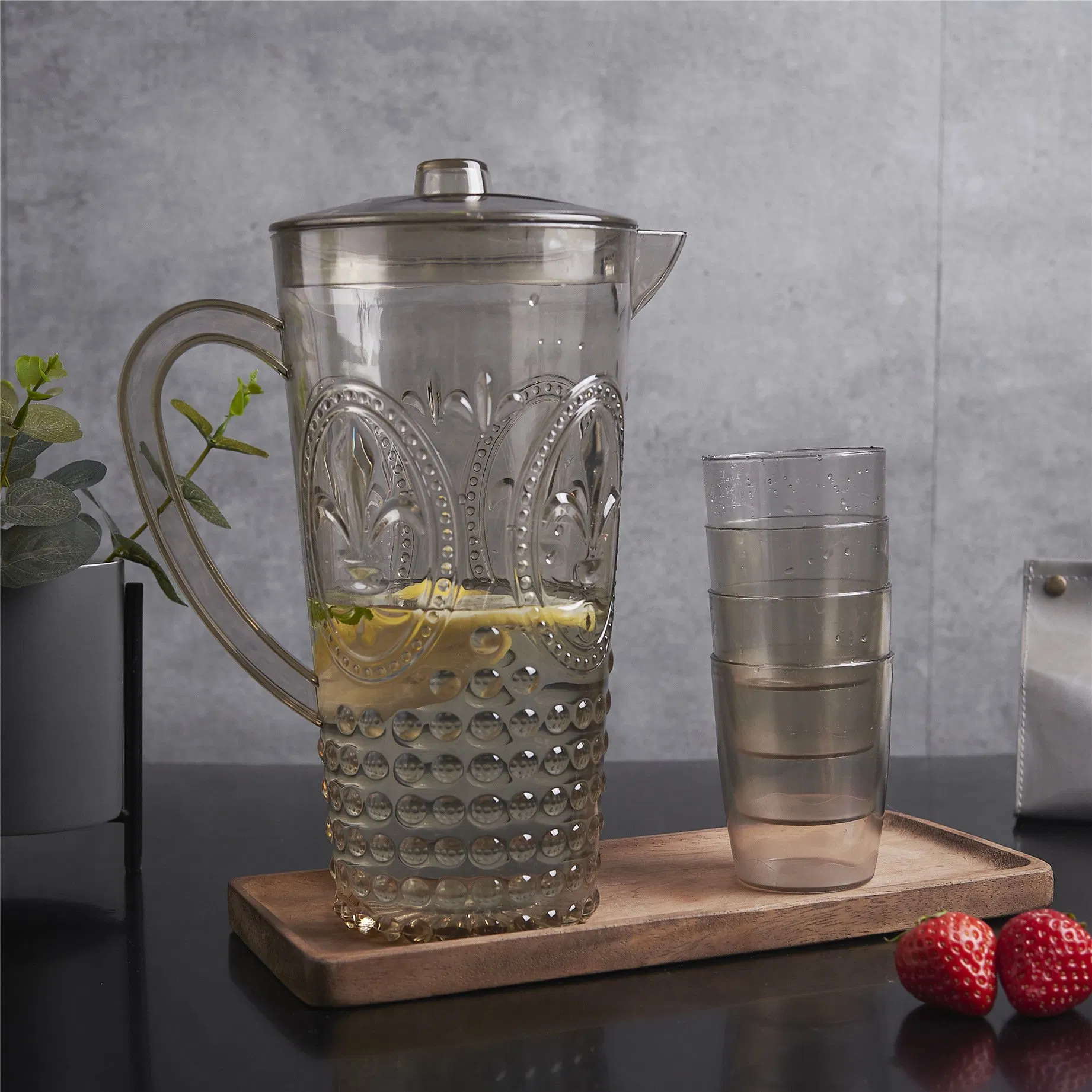 2500ml Clear Color PS Plastic Water Kettle for Home