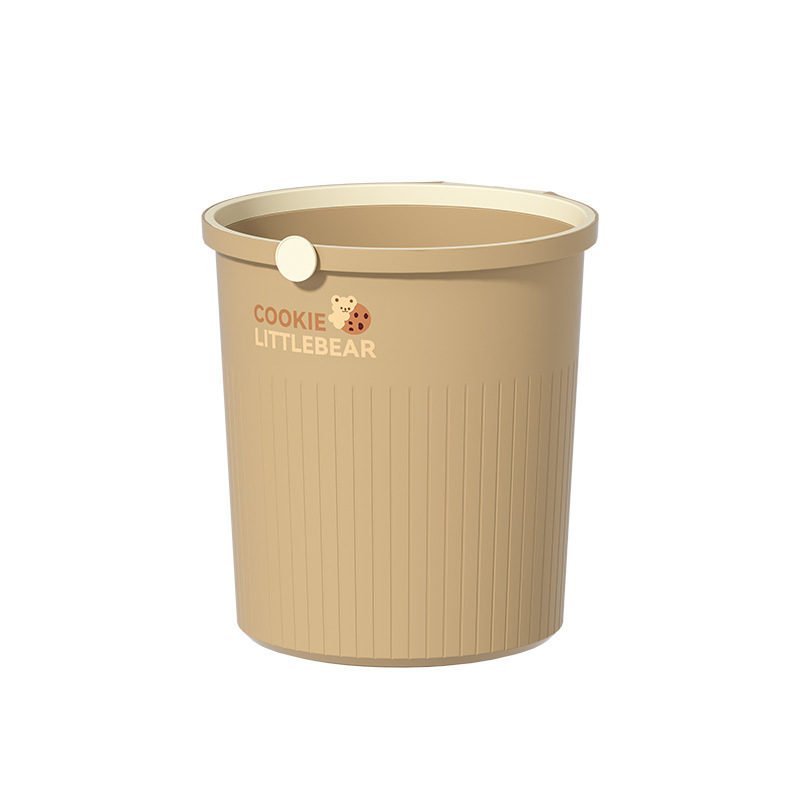 Household Plastic Without Lid Multi-Size Pressure Ring Trash Bin for Toilet, Living Room and Kitchen