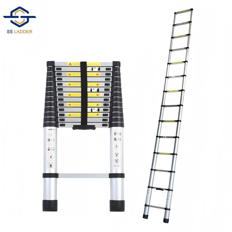 Thickened Aluminum Alloy Single-Sided Ladder Household Folding Ladder Portable Multi Functional Telescopic Ladder