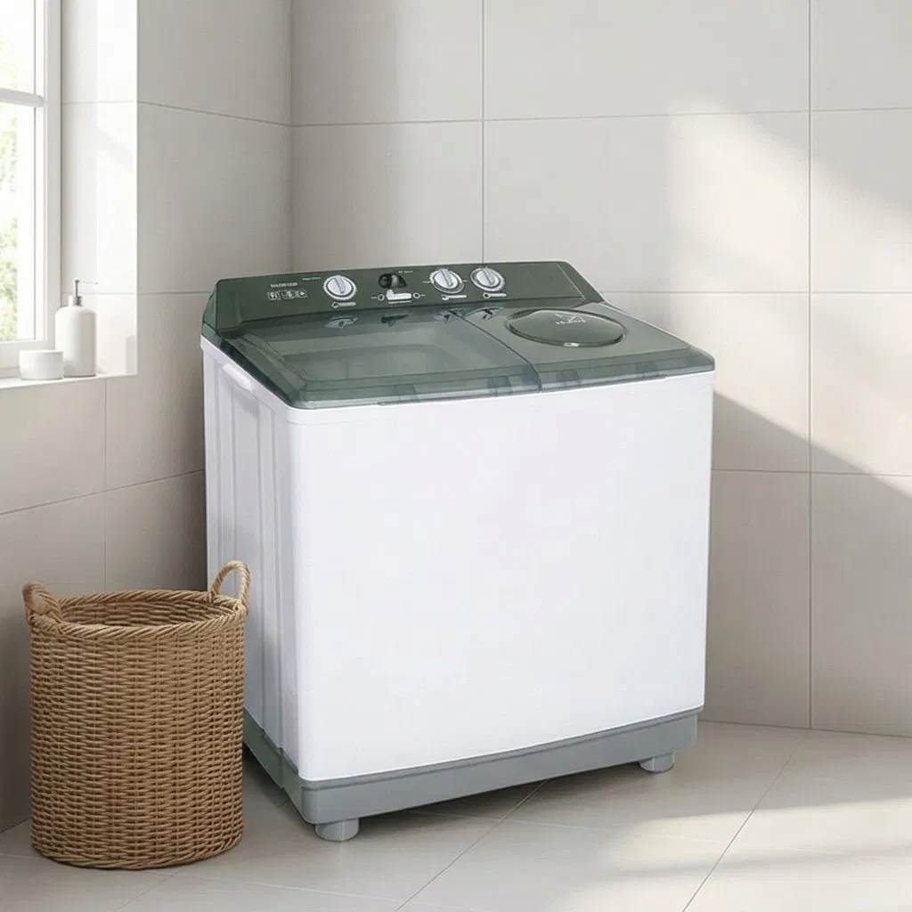 16kg Semi-Automatic Twin Tub Top Loading Washing Machine for Home