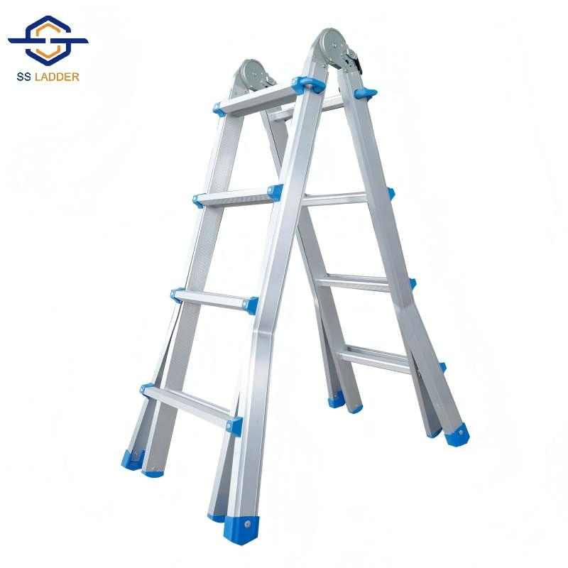 Wholesale Modern Design Multi-Purpose Articulated Ladder Double Sided Telescopic Ladder Aluminum Small Giant Ladder with Wheels for Household