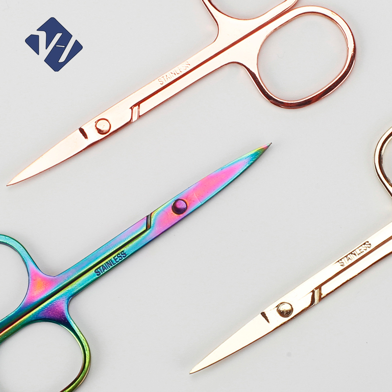 Professional Ear Eyebrow Trimming Stainless Steel Makeup Tools Fine Grooming Scissors for Personal Care