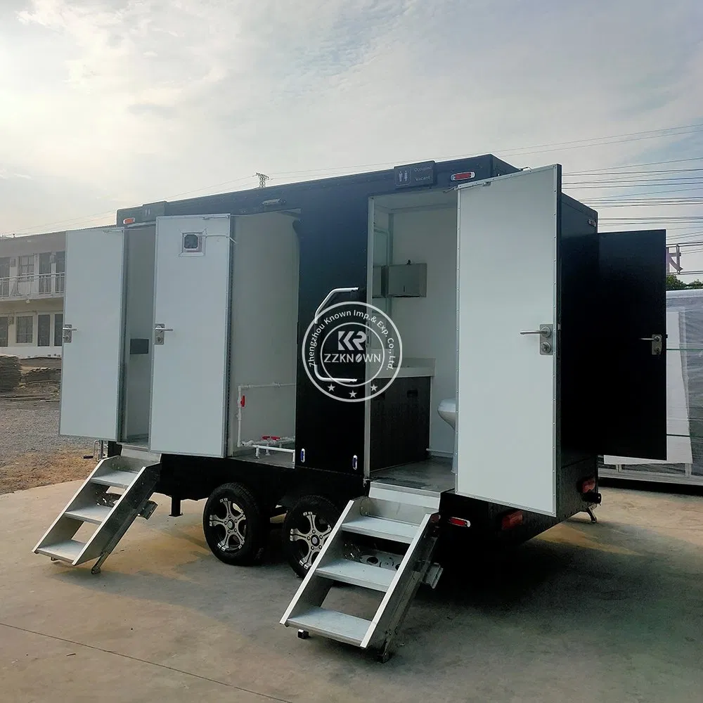 Europe Standard Portable Toilet Trailer Shower Rooms Outdoor Camping Mobile Toilet Trailer Luxury Restroom Trailer