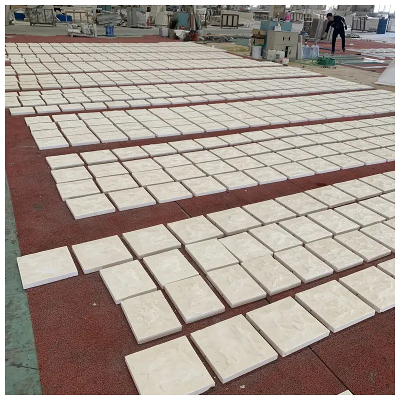 Beige Limestone Split Villa Exterior Wall Tiles