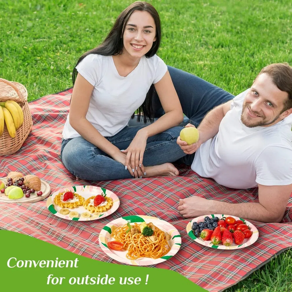 Vibrant 360PCS Scalloped Paper Plates for Festive Celebrations