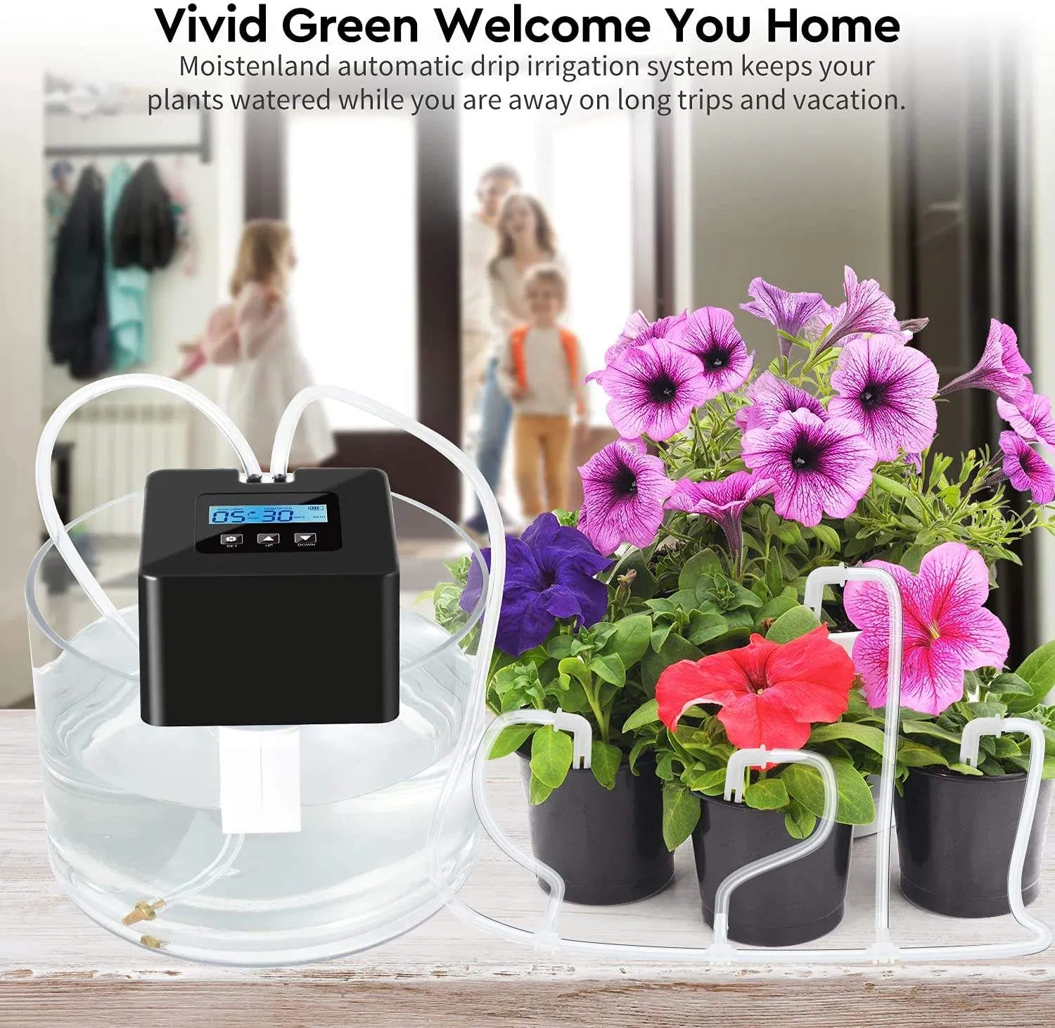 Automatic Programmable Drip Irrigation Kit Water Timer Device Auto Self Watering System for Indoor Potted Plant