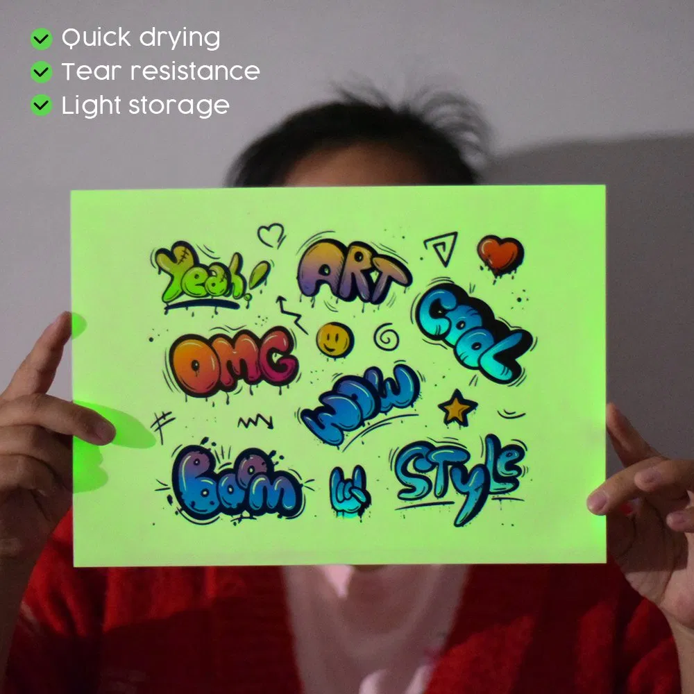 New Style Glow in The Dark Printable Inkjet Vinyl Sticker Paper A3 A4 Sheet Self-Adhesive Waterproof Label