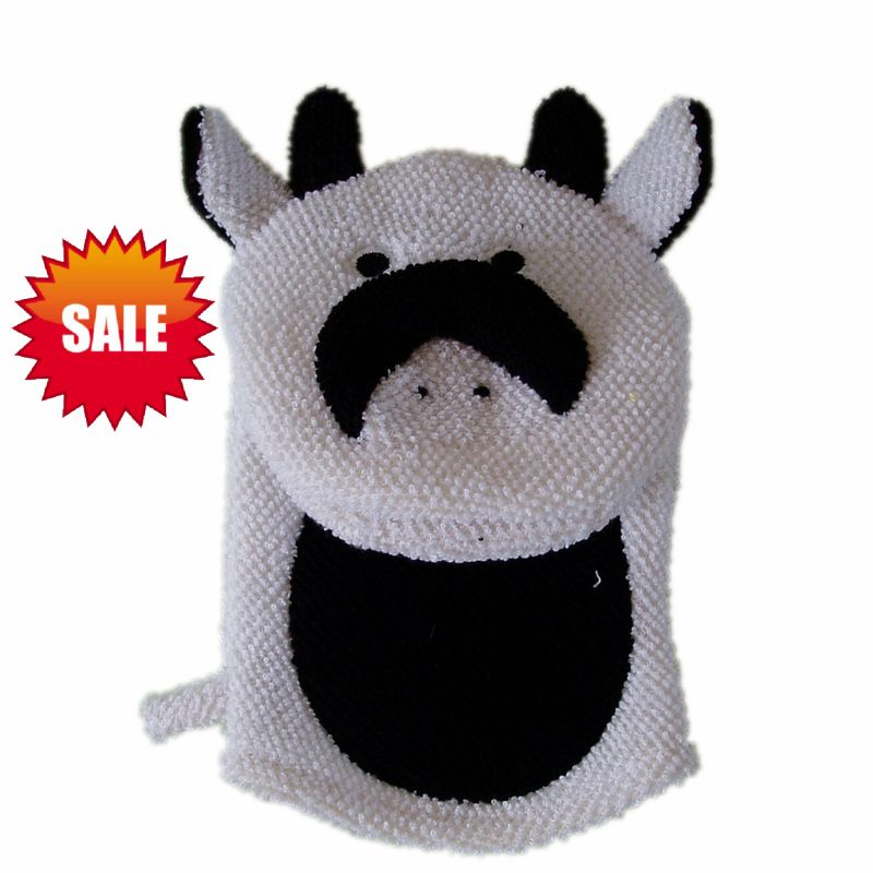 Cow Embroidery Exfoliating Children Bath Glove (KLB-117)