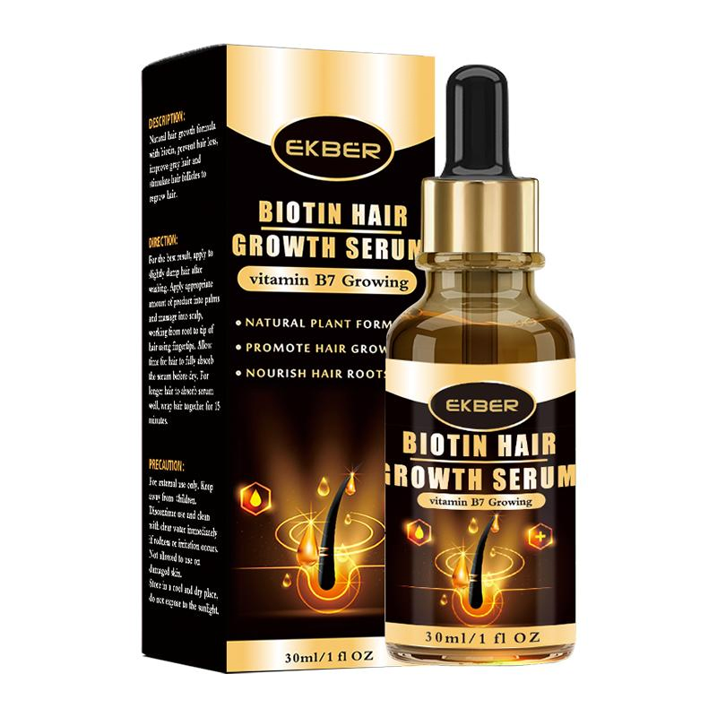 100% Natural Organic Effective Anti Loss Hair Treatment Regrowth Oil for Men and Women Biotin Hair Growth Serum