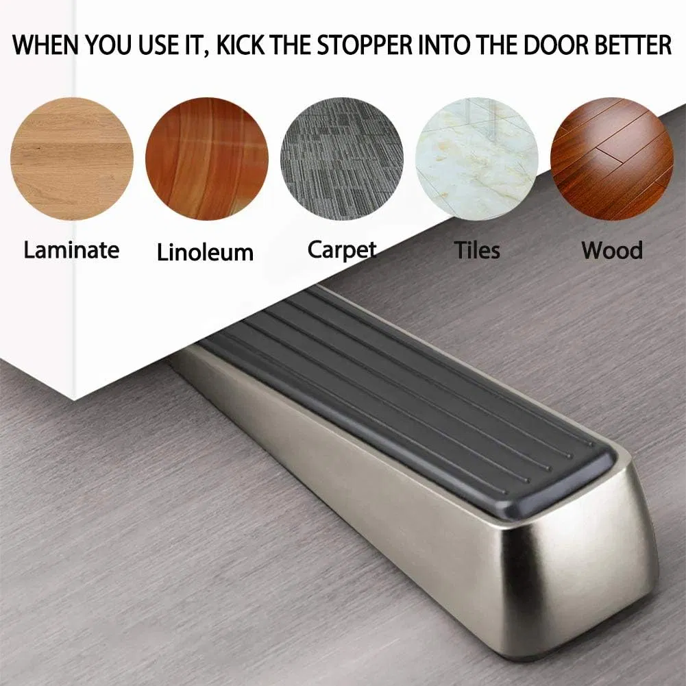Mdmp-0082 Die-Cast Zinc Door Stop, Satin Nickel Finish