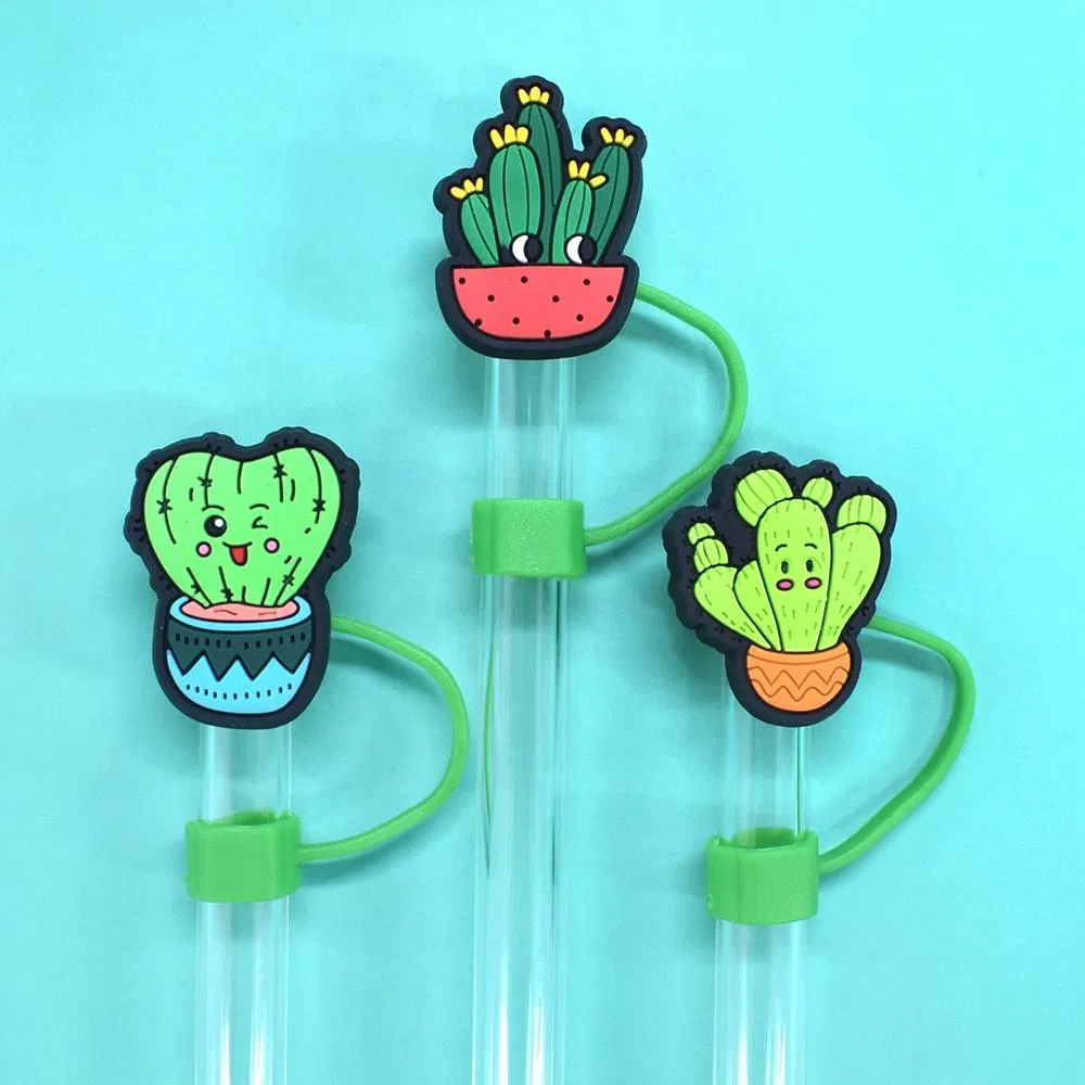 Adorable Cactus Drink Straw Charms for Fun Beverages