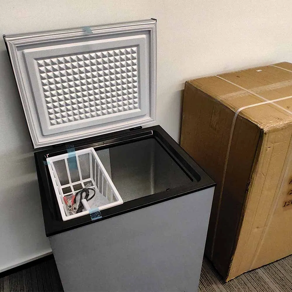 Guangdong Batch Commercial AC/ DC 12V Solar Freezer Unit System Refrigeration Equipment Chest Refrigerator Fridge Freezer