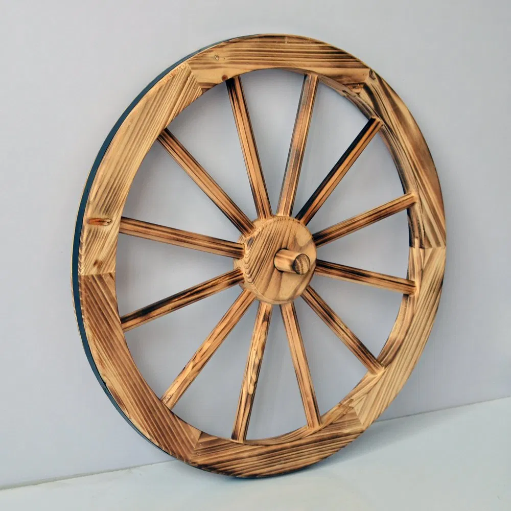 Rustic Garden Wooden Wheels for Charming Outdoor Decor