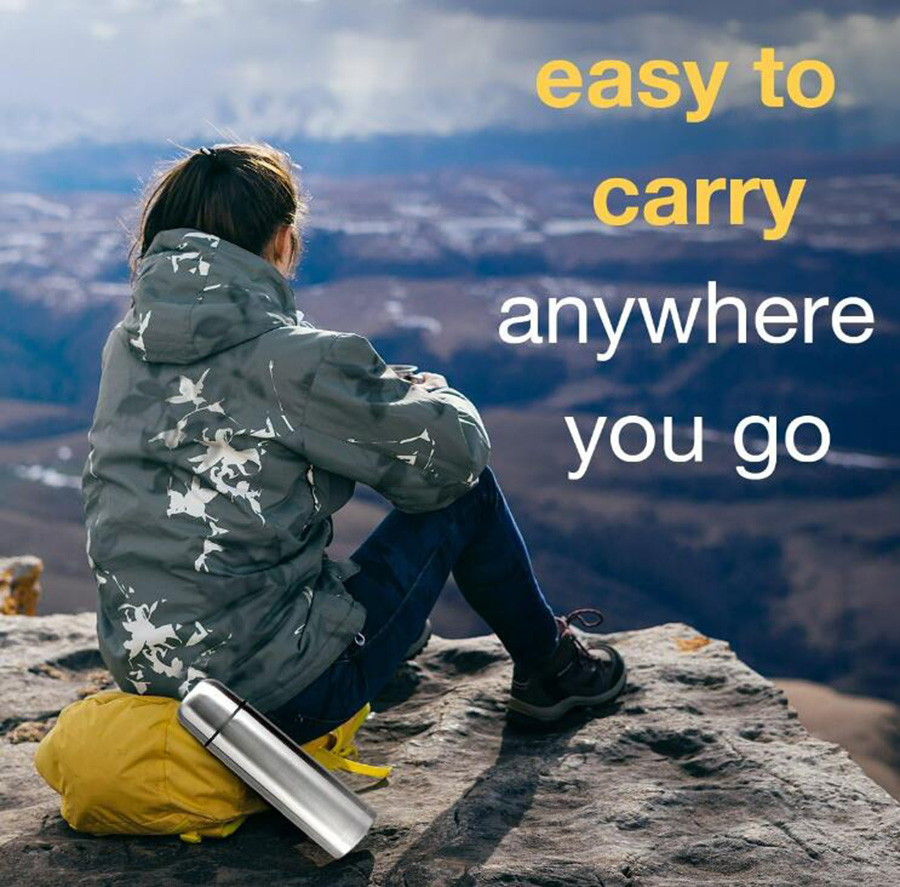 New Triple Wall Insulated Stainless Steel Coffee Cup Bottle Mug Thermos