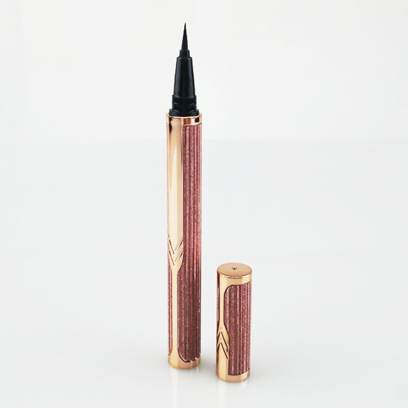 OEM Red Brown Stripes Non Halo Dyeing Waterproof Durable Dry Cool Black Eyeliner