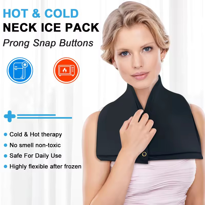 Reusable Hot Cold Compress Neck Ice Pack Wrap Neck Ice Pack Wrap for Cervical Shoulder Pain Relief