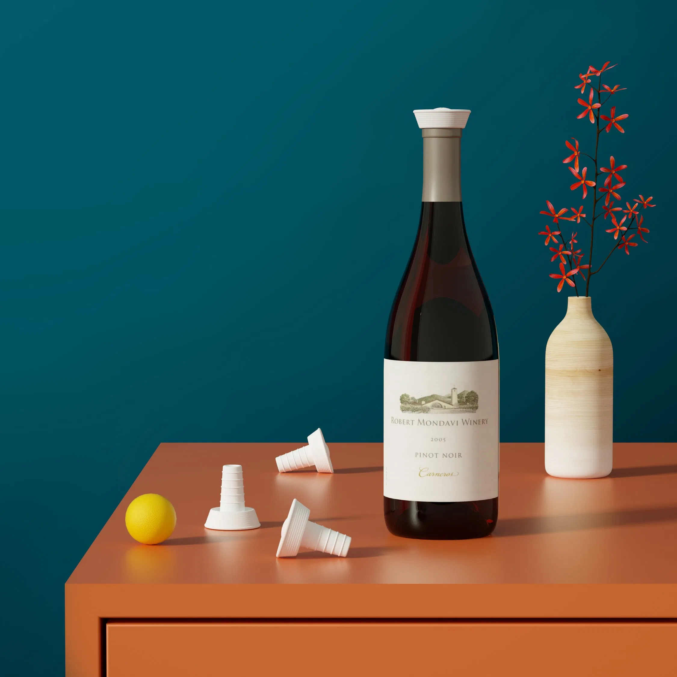 Silicone White Dixie Hat Wine Stopper Round Hat Wine Stopper