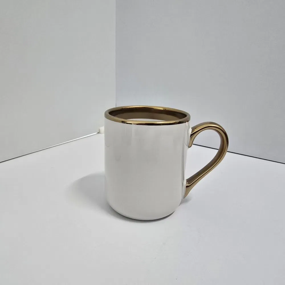 Large Capacity Wide Mouth Easy Clean Solid Color Coffee Ceramic Mug