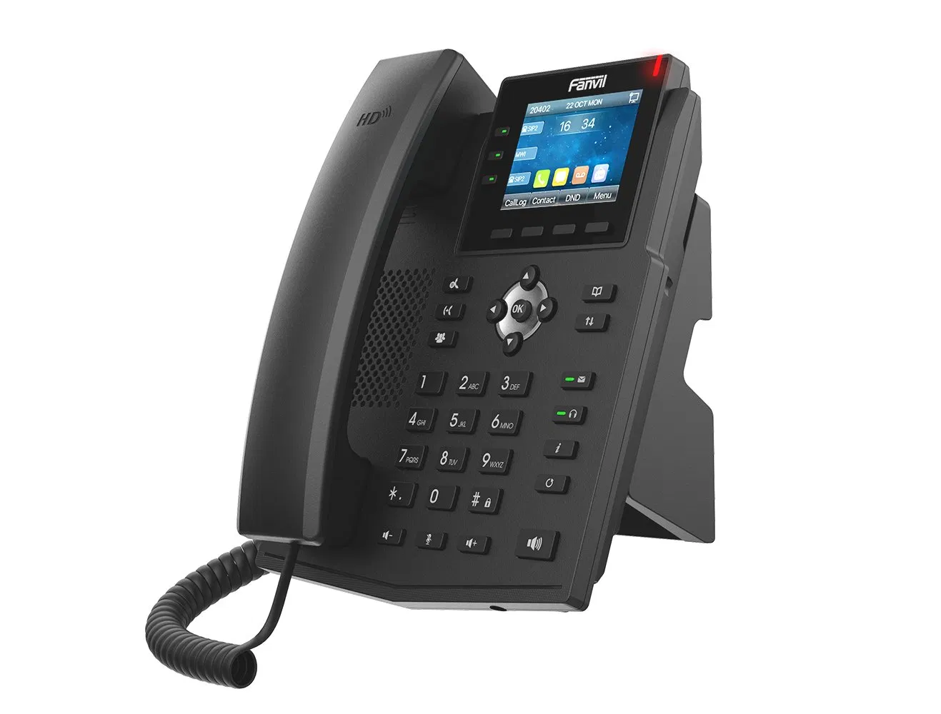 Fanvil X3U PRO IP Phone, 4-Line Business VoIP Phone with HD Voice, 2x Gigabit Ports, PoE Support, for Office & Home Use