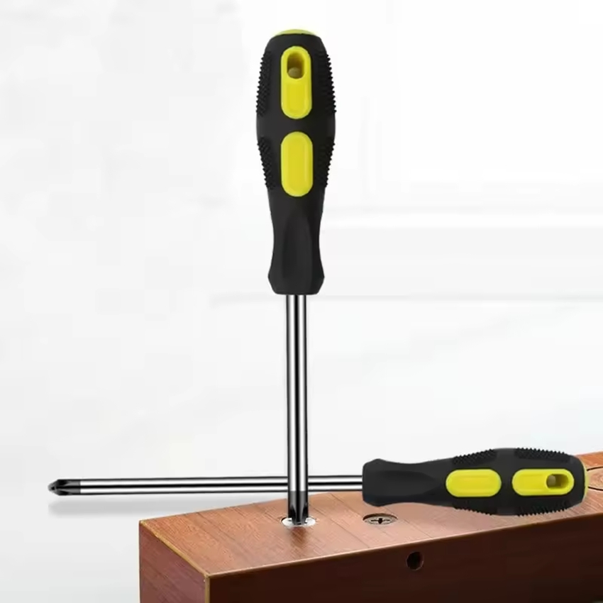 Cross Screwdriver with Strong Magnet Securely Lifts Screws