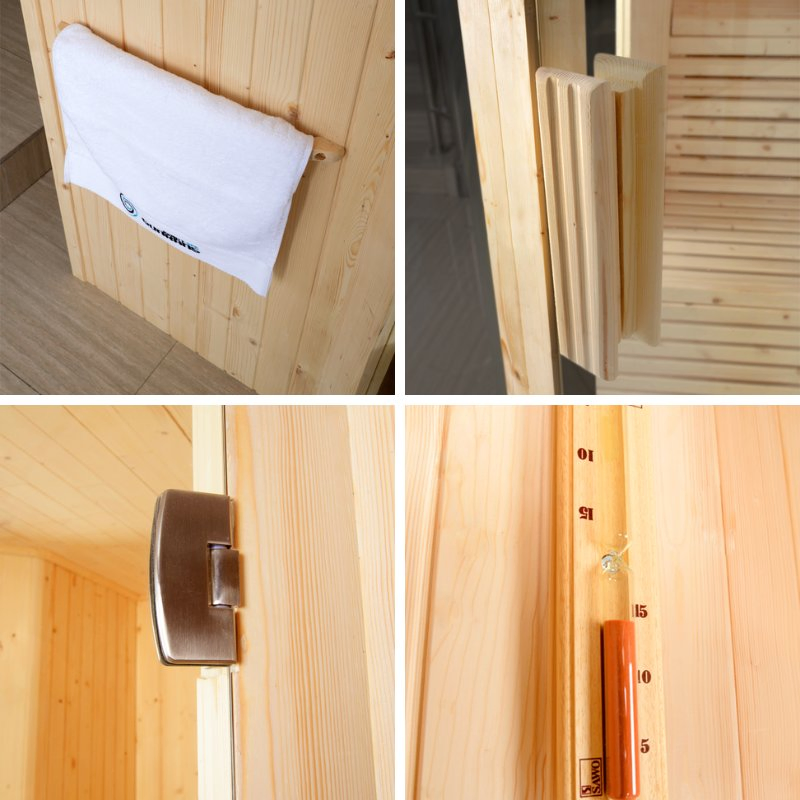 Luxury Steam Sauna Cabinet Steam Wooden Sauna Room Infrared with Hemlock Material (SR1Q002)