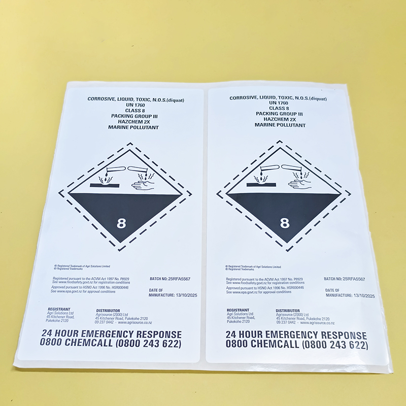 Big Size Packaging Label Sticker for Special Warning Products Bottles