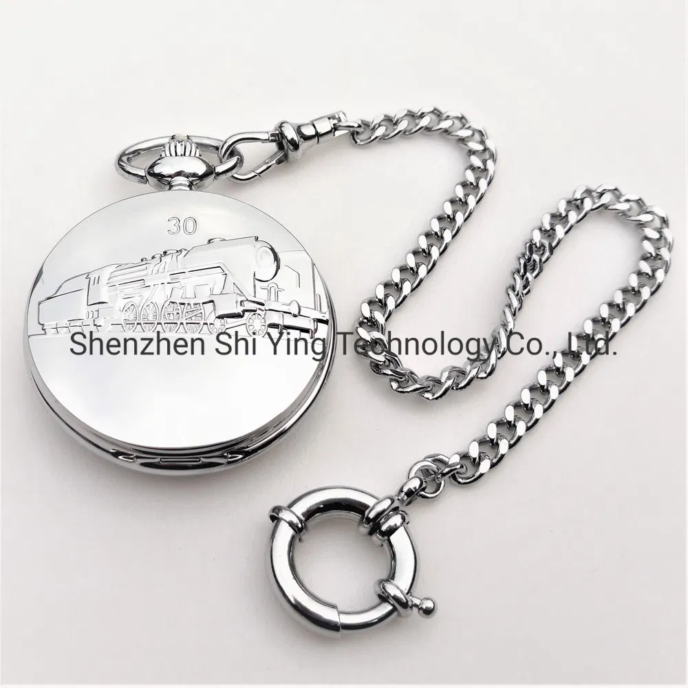 Vintage Steam Engine Embossed on Cover Full Hunter Antique Pocket Watches