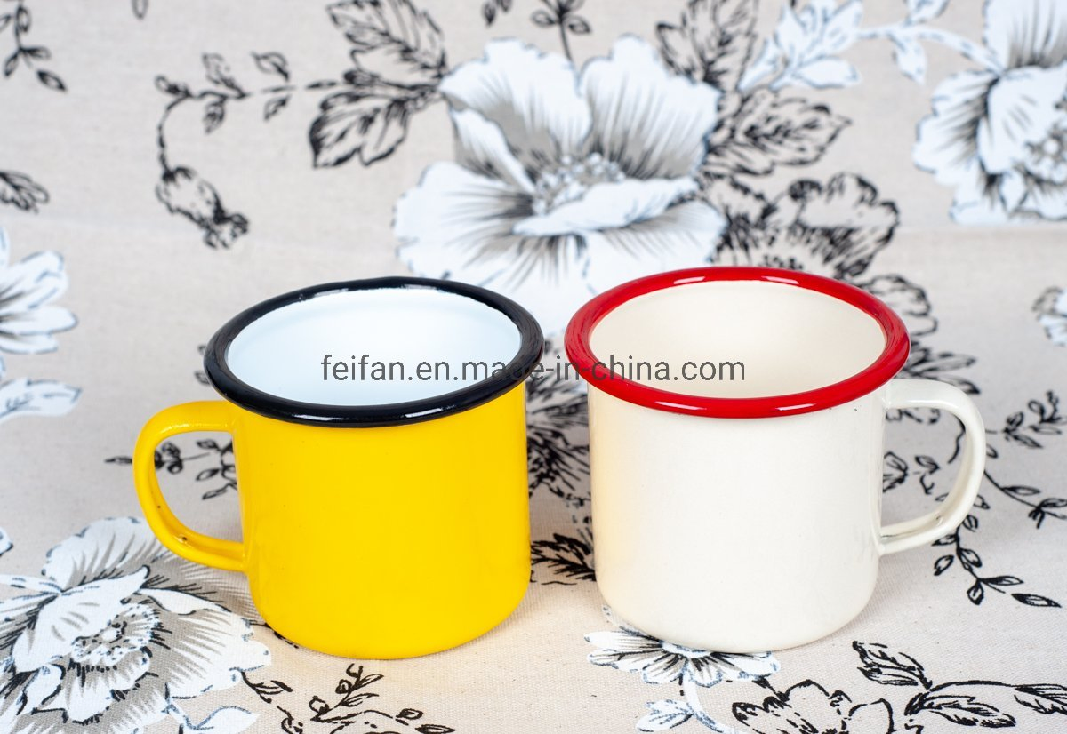 Эмалированная кружка с широким ободком, 12 унций