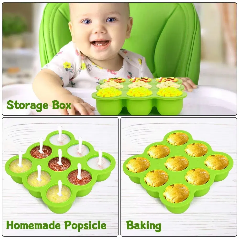 Pop Leakproof Multi Compartment Container Stackable Clamshell Baby Silicon Storage Food Container