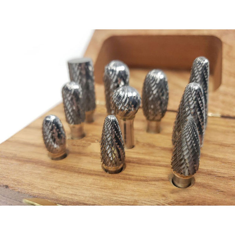 Wholesaler Double Single 1/4 Inch 6.35mm 3mm Shank Diameter 10pcstungsten Carbide Drill Bits Rotary Files Burr Tool Set