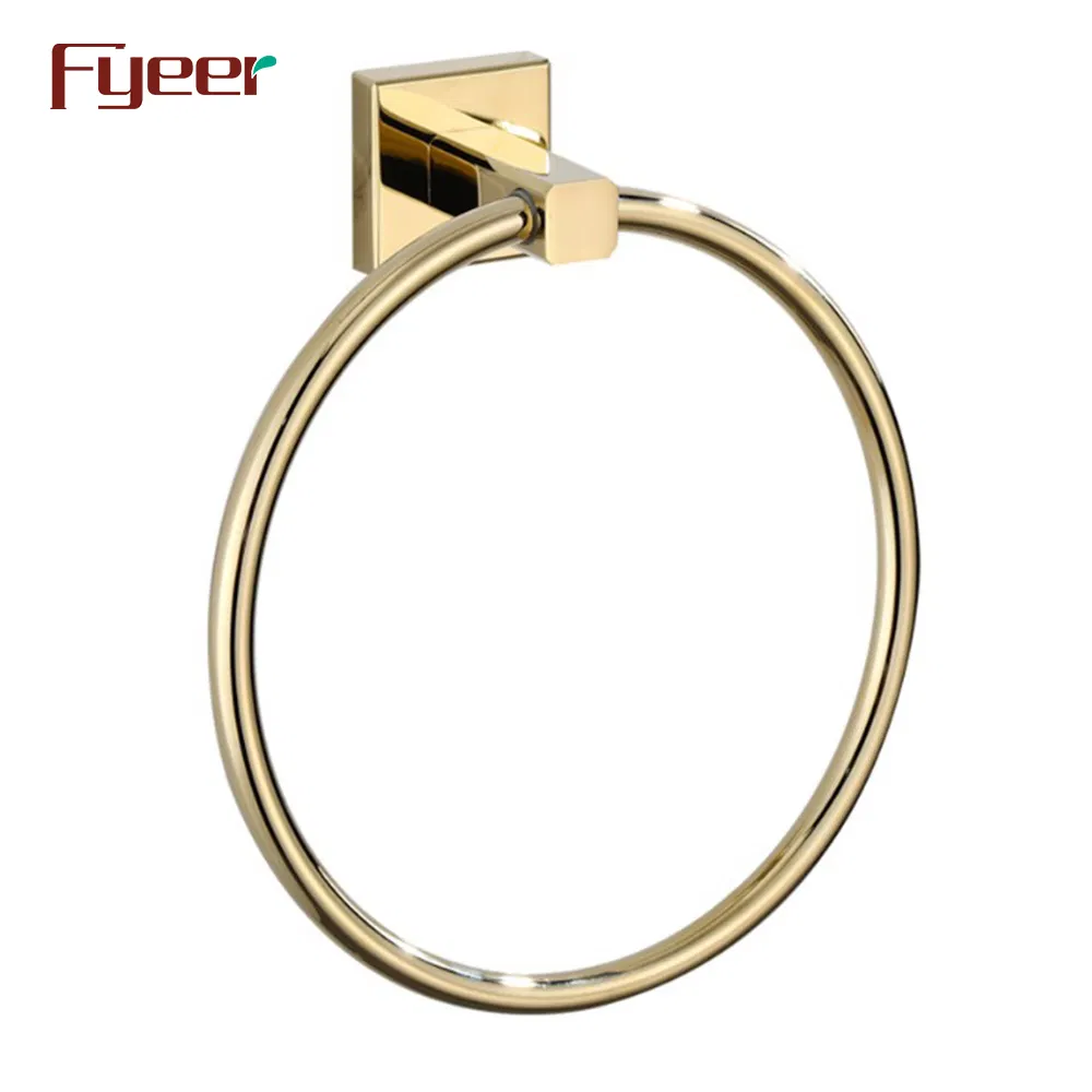 Золотой полотенцедержатель Fyeer из латуни