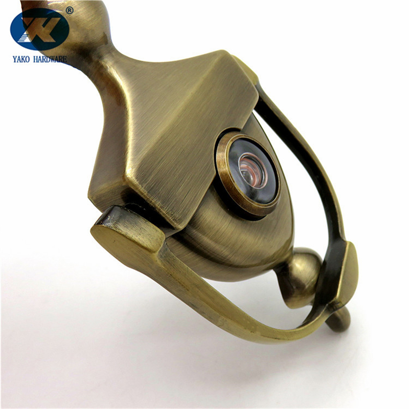 Security Zinc Alloy Deluxe Door Knocker View Angle Door Knocker