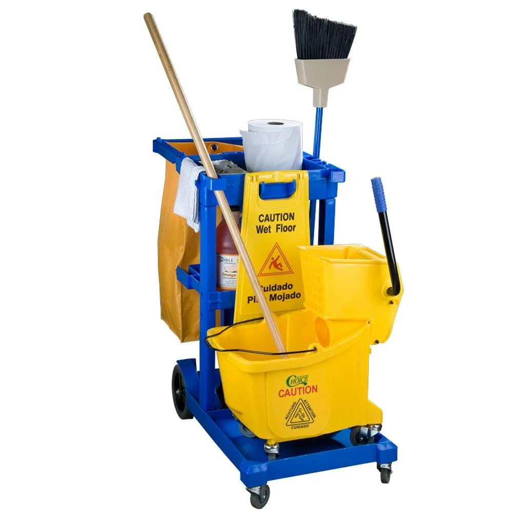 Cleaning Cart Cleaning Trolley Plastic Cleaning Cart
