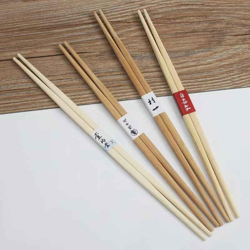 Custom Chopsticks Print Logo Disposable Bamboo Sushi Chopsticks