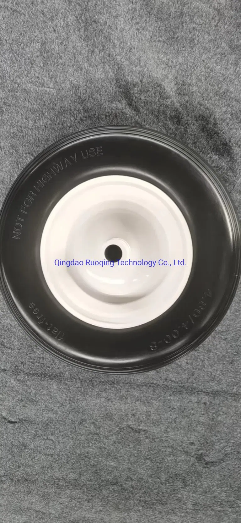 18*8.50-8 Factory PU Flat Free Wheel with Steel Rim with Reach of Straight Rib PU