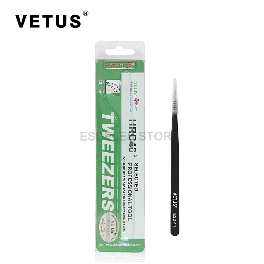 ESD Tweezer Private Label Stainless Steel False Eyelash Tweezers Lashes Applicator ESD Tweezer