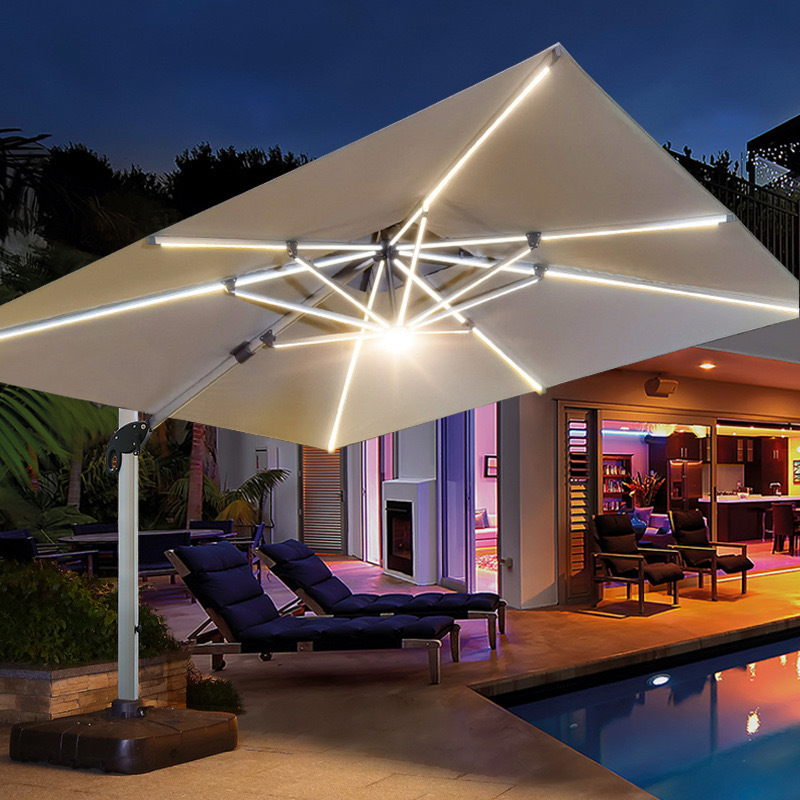 Warm Light Solar Big Roman Umbrella