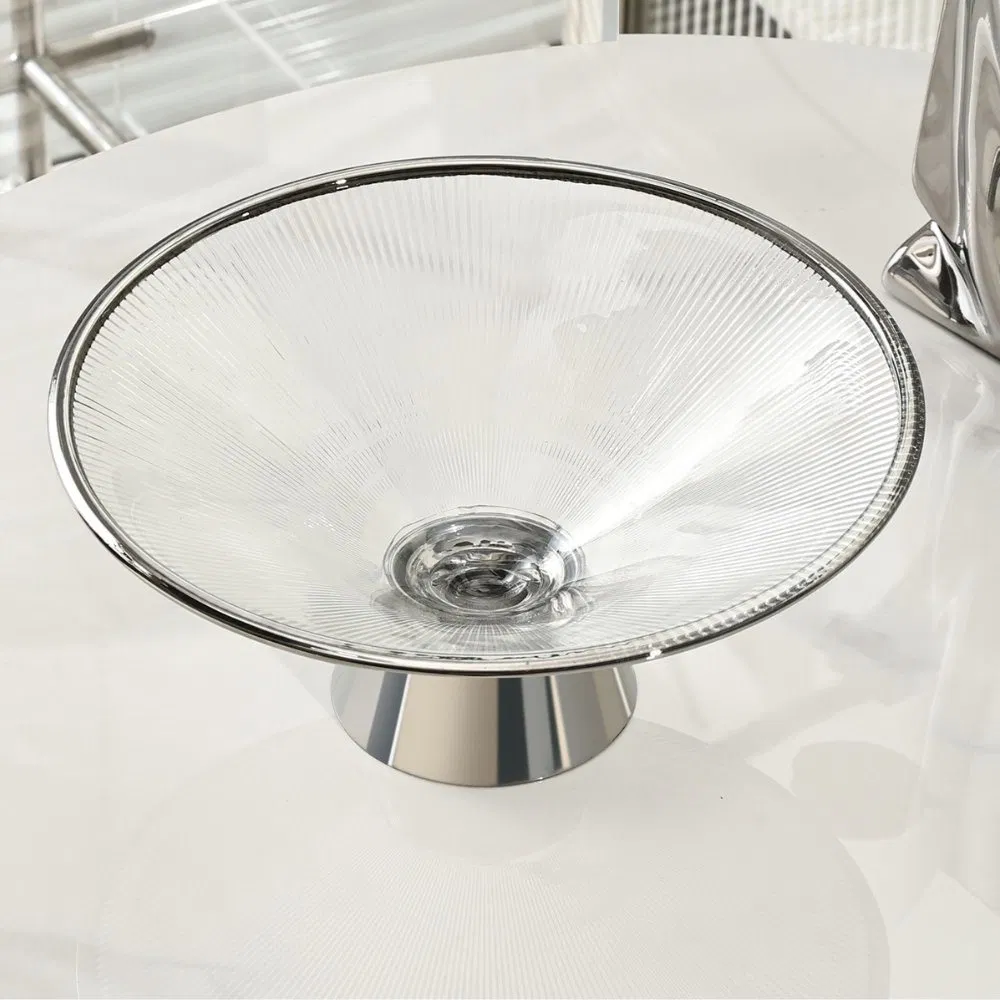 Tray Large Capacity Shelf Multifunctional Fruit Basket Simple Glass Plate Sandwich Mi24744