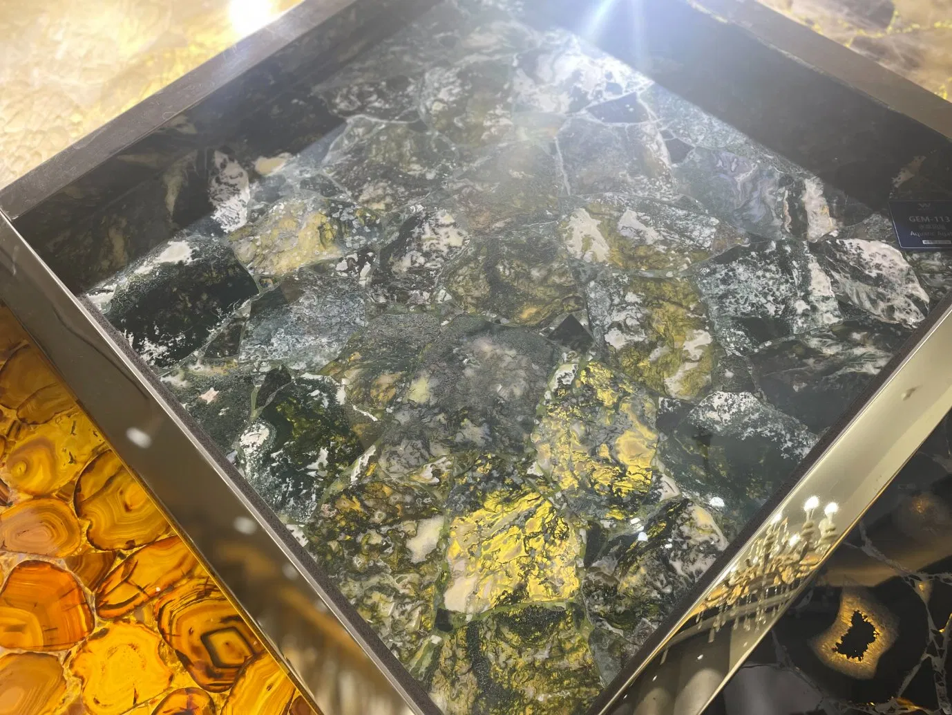 Natural Semi Precious Stone Interiors/ Indoor Floor/Wall Background/Slabs/Tiles/Countertop/Bar/Vanity/Table/Island