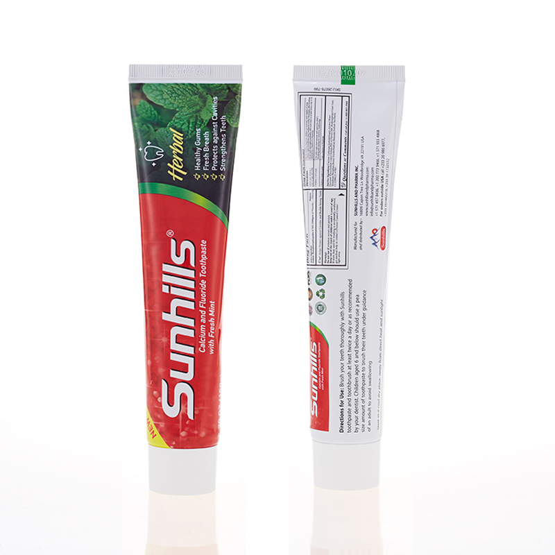 Custom Logo Calcium and Fluoride Anti Cavity Strengthens Teeth Herbal Mint Toothpaste for Adult