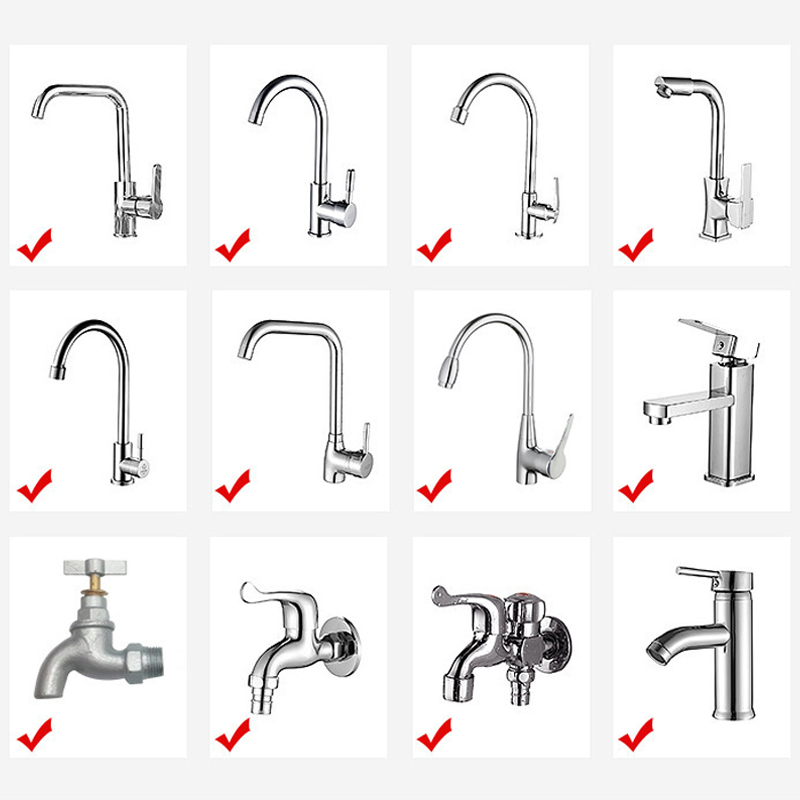 Sanipro Pressurization Universal Kitchen Tap Nozzle Bubbler Flexible Pull out Faucet Extender with Water Purifier Filter