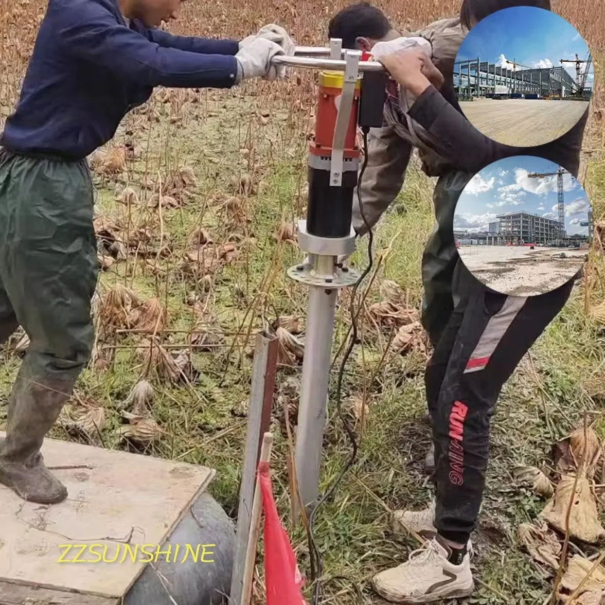 China Manufacturer Solar Mounting Portable Drilling Rig Ground Screw Earth Anchor Hydraulic Pile Driver Machine