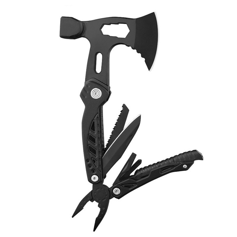 Outdoor Multipurpose Camping Portable Multifunction Survival Axe Folding Pliers Combination Hammer