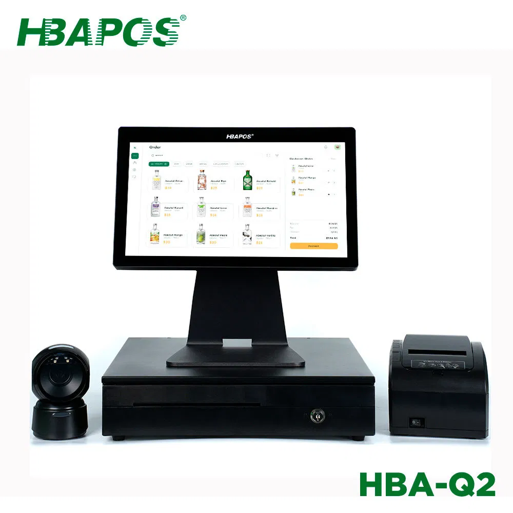 2025 New Dual Screen POS Machine for Sale with Stand Cash Register All in One POS System