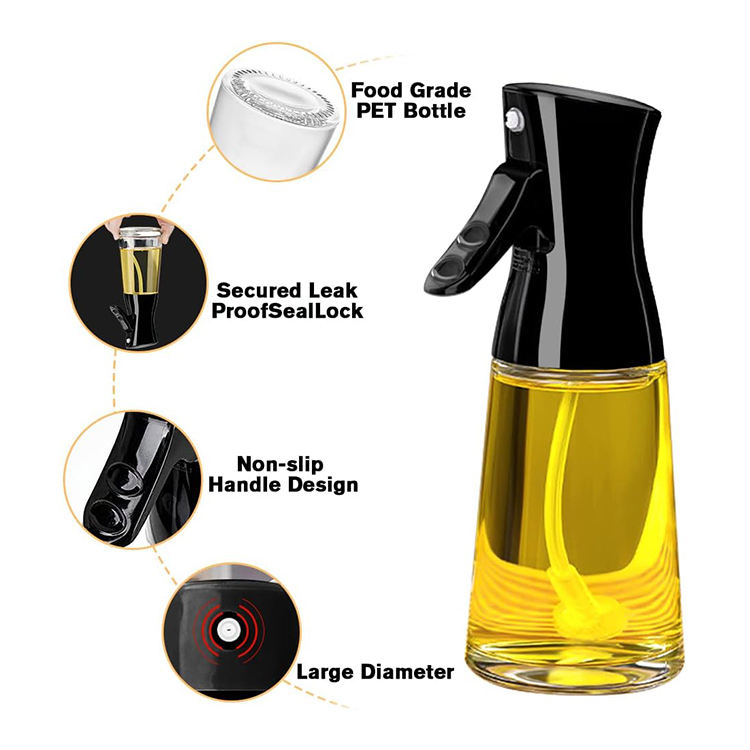 Oil Control Spray Pot Kitchen Glass Oil Leakage Proof Atomized Spray Bottle Household Kitchen Tools