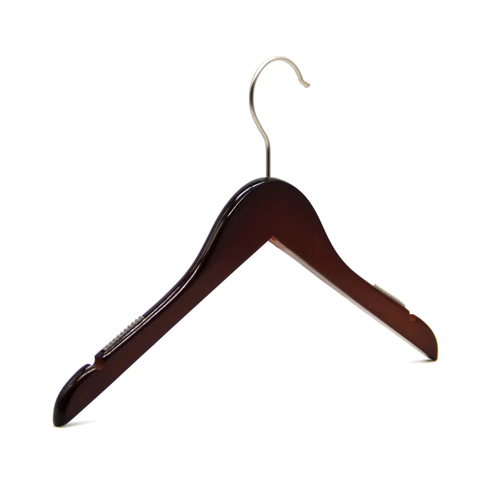 Supplier Custom New Wood Bumerang Natural Color Non Slip Shoulder Wooden Suit Hangers for Clothes
