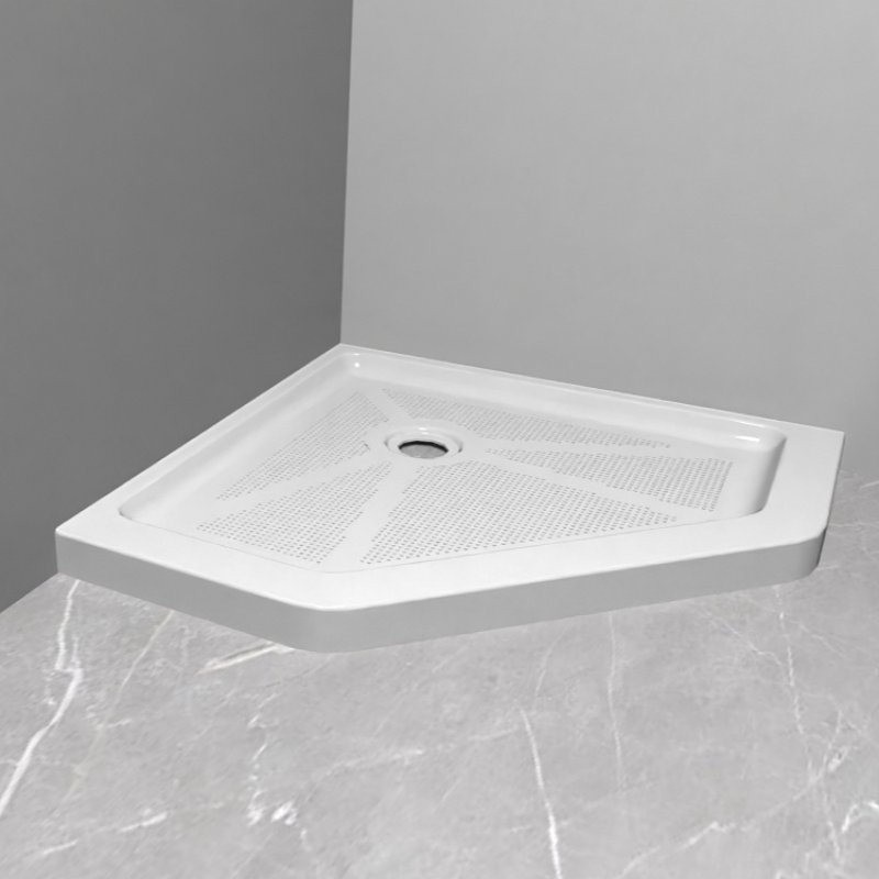 Custom Made 38X38X3.5 Inch Diamond Shaped Non Slip Acrylic Shower Tray