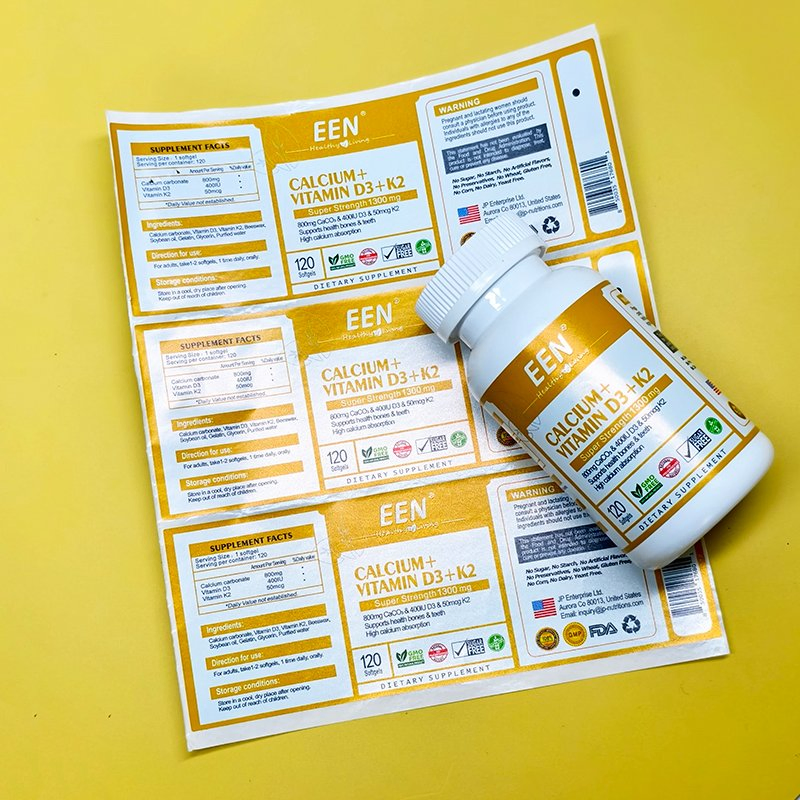 Exquisite Custom Adhesive Health Care Products Label Sticker